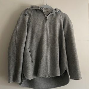 Massimo Dutti wool blend cape coat S